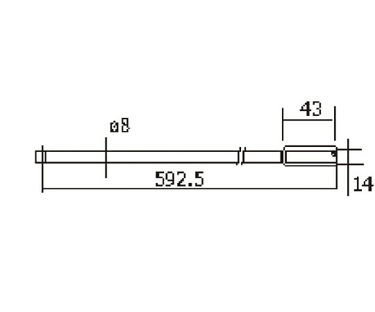 日本の首都委しい 横ぞっぽう用高硬直手（長穴位置づける） 全長592.5粍 DM83514 1個