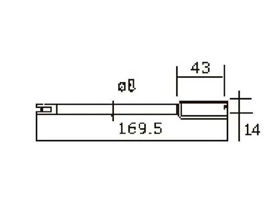 日本の首都委しい 横ぞっぽう用高硬直手（小穴位置づける） 全長169.5粍 DM83521 1個