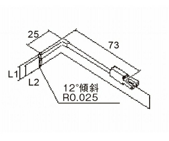 東京精密 輪郭用高剛性触針（一般オフセット測定） 全長73mm 先端長さ5mm DM83529 1個