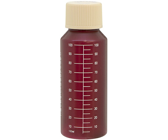 金鵄製作所 NK茶投薬瓶 100mL セーフティキャップ 白色目盛 B43A0-00000 1箱(200本入)