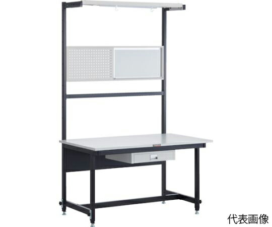 トラスコ中山 CLM型高さ調節する独居室伝達ルートやり方台 900×800 容れもの受・ダイアログボックス・上棚・点火装置・薄型抽き出し1段付 CLM-900-69A 1台
