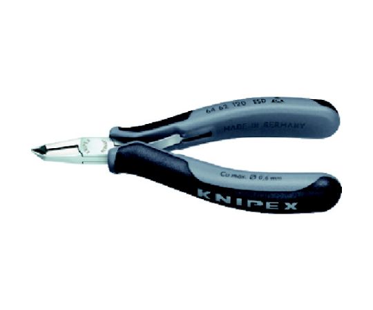 KNIPEX エレクトロニクスエンドカッティングニッパー 6462-120ESD 1丁
