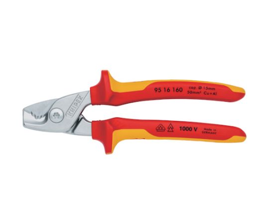 KNIPEX 踏み段撥ねのける 不成立1000V有線テレビ切り手 160粍 9516-160 1丁