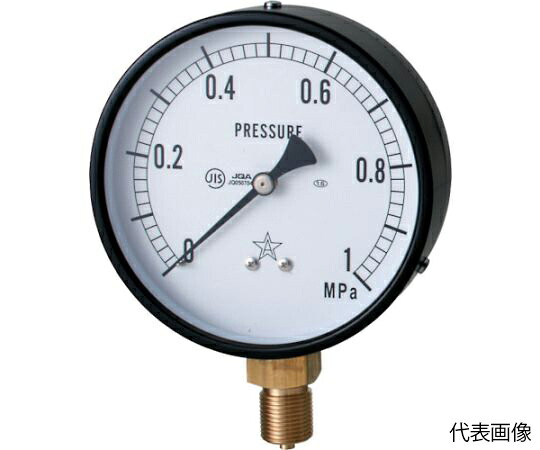 右下精器製造 圧力計 AVT3/8×100×0.1MPa G411-211-V-0.1MPA 1個