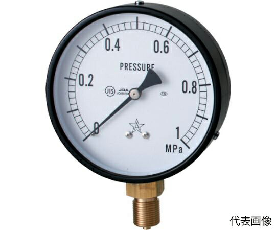 右下精器製造 圧力計 AVT3/8×100×6MPa G411-211-V-6MPA 1個