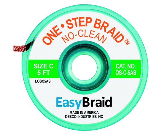 DESCO ハンダ吸取り線 ワンステップ 幅1.9mm OS-C-5AS 1パック(25個入)｜Shop de clinic店