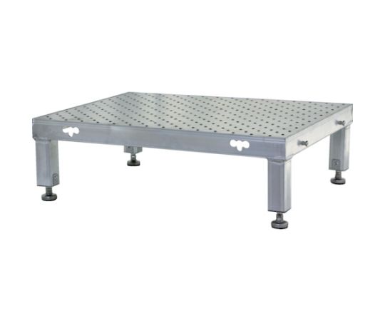 店内全品ポイント5倍★要エントリー★トラスコ中山 連結式アルミステップ(凸板タイプ)600×450 高さ190~220m TASP-64H 1台|Shop de clinic店