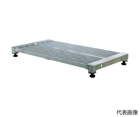 トラスコ中山 低床式軽銀製足つき グレーチング操作手順 900×600×H90～120 TFSG-0960AL 1台