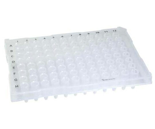 日本ジェネティクス PCRプレート 96well 0.2ml ハーフスカートタイプ　25枚入 BM35801 1個(25枚入)