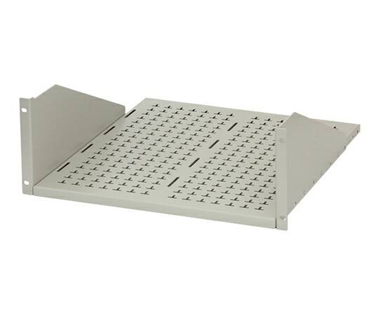 摂津金属工業 放熱穴付収納棚 W482×H88.1×D500mm 3.7kg ホワイトグレイ RH-2U50H-WG 1個