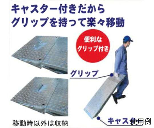 アズワン 段差解消スロープ (キャスター付)450x1235x250mm EA983FK-29 1個