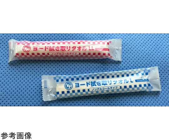 店内全品ポイント5倍★要エントリー★カネモ商事 ヨード拭き取りタオル L 100本&times;6袋 MZTR11 1ケース(100本&times;6袋入)｜Shop de clinic店