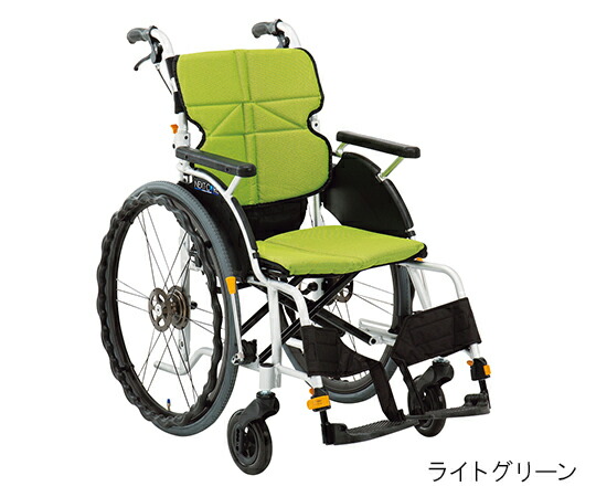 【非課税】 松永製作所（車椅子・介護用品） ネクストコア・グラン（アルミ製自走式・スリムタイプ）　ライトグリーン NEXT-12B F-3 1台