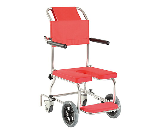 カワムラサイクル シャワー用車椅子 赤いこと KSC-2/ST 1台 医薬品・コンタクト・介護-介護用品-自走用車椅子