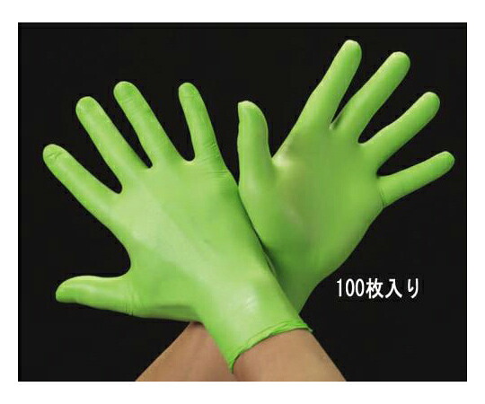 エスコ 手袋(ニトリル・パウダー無・滑り止付/100枚) [M] EA354BD-91 1箱
