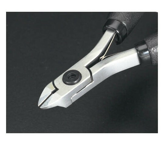 エスコ 140mm 精密用ニッパー(セミフラッシュ/ESD) EA535TG-11 1個