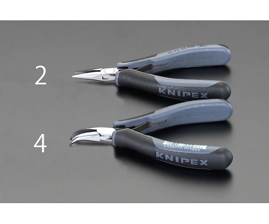 店内全品ポイント5倍★要エントリー★エスコ 精密用プライヤー（ESD/半丸/ベンド）　115mm EA537KS-4 1個｜Shop de clinic店