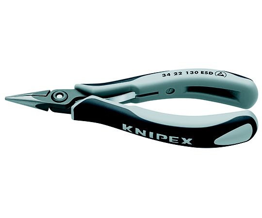KNIPEX 135mm 精密用プライヤー(ESD/半丸) EA537KV-2 1個
