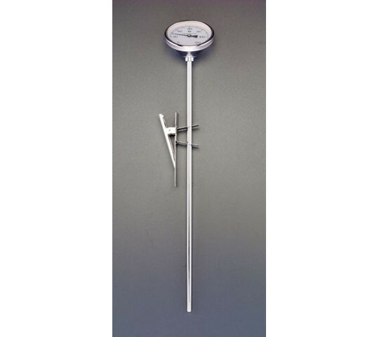 エスコ バイメタル温度計 0-120℃/400mm EA727AC-120 1個