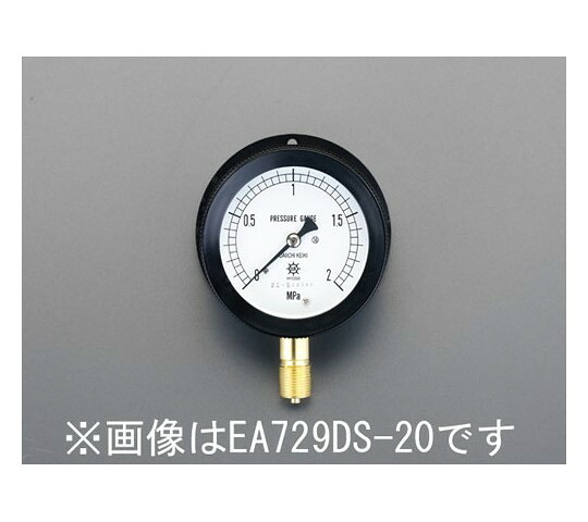エスコ 圧力計(つば付密閉) G3/8\