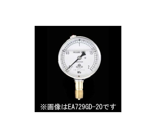 エスコ 圧力計(グリセリン入) 100mm/0-10MPa EA729GF-100 1個