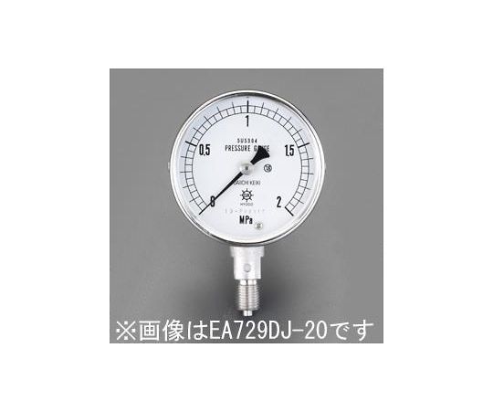 店内全品ポイント5倍★要エントリー★エスコ 圧力計(ステンレス製) G1/4"/100mm/0-2.0MPa EA729DL-20 1個|Shop de clinic店