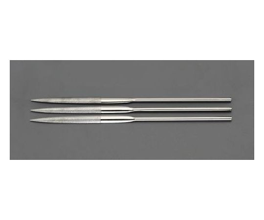 エスコ 200mm ダイヤモンドヤスリ(精密・半丸/3粒度・3本組) EA826ND 1セット