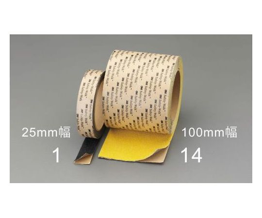 エスコ 50mm×18m滑り止めテープ(屋外・凸凹面用/黄) EA944DL-13 1巻