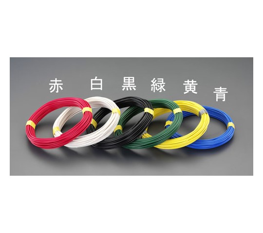 エスコ IV電線(撚線/黄)　2.0mm2×100m EA940AT-65 1巻