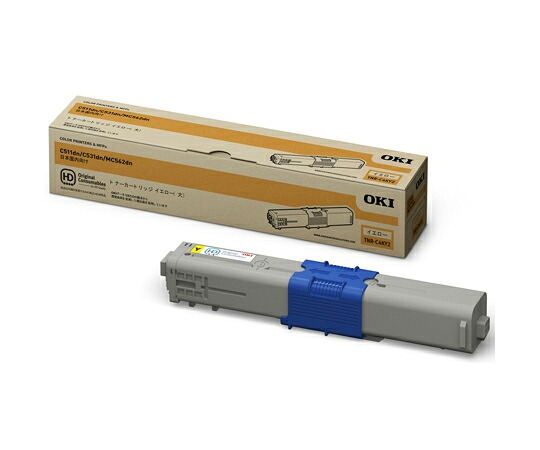 OKI トナーカートリッジ（大）イエロー（MC562/C531dn/C511dn） TNR-C4KY2 1個 20,318円