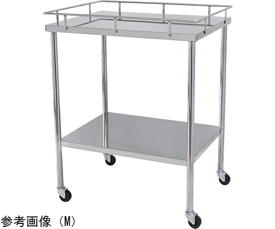 スギモト産業 ステンレス器械卓子（天板四方柵付・2段）L W750×D450×H750mm 完成品 OA-13L 1台