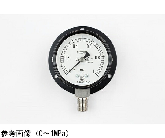 長野計器 普通形圧力計(Φ60) 真空計(負圧計) 立形B枠 -0.1~0MPa AA10-273 1個