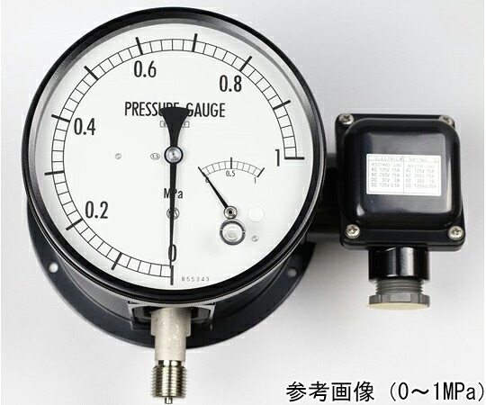 長野計器 マイクロスイッチ接点付圧力計（150Φ） SUS L：下限1接点 0.6MPa JM21-143 1個