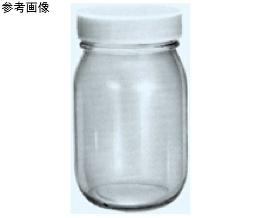 日本理化学器械 試料瓶 D型 450mL φ80×H130×口内径60mm 24本入 555-450 1ケース(24本入)
