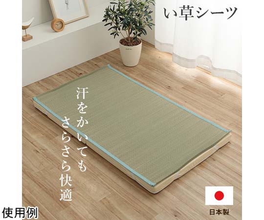 アズワン い草シーツ ブルー ベビーサイズ 約70×120cm 1122920043001 1個