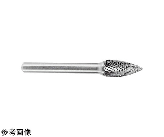 スーパーツール 超硬バー 形状：ポイント型 b（mm）：12.7 l（mm）：25 SB4C04 1個