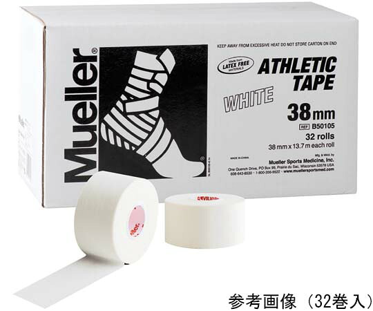 MUELLER ホワイトプロ アスレチックテープ 38mm 1箱（32巻入） B50105 1箱(32巻入)