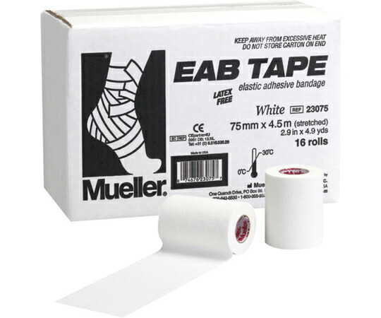 MUELLER EABテープ 76mm ホワイト 1箱（16巻入） 23075 1箱(16巻入)