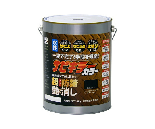 BANｰZI サビ殺害者色つや 艶消し4kg 艶消し黒 B-SKCT/K04B 1個