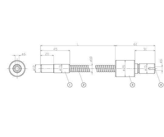 ケンコー・トキナー シングルライトガイド 1000粍 φ6 FG6S-1000F 1個 実験用素材-花・ガーデン・DIY-研究・実験用品