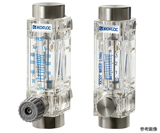 コフロック 大流量用樹脂製フローメータ MODEL RK50T SERIES AIR/N2 100L/min バルブなし RK50T-0-3/8-Air/N2-100L/min 1個