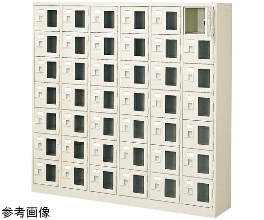 三島精器 扉付 シューズボックス 鍵無 6列7段（42人用） BST6-7WMXN 1台