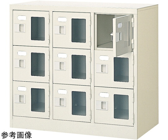 三島精器 扉付 シューズボックス 鍵無 3列3段（9人用） BST3-3WMXN 1台