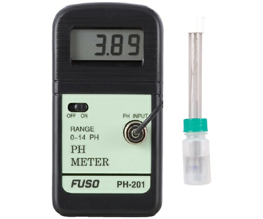 店内全品ポイント5倍★要エントリー★FUSO pHメータ 135L&times;70W&times;29Dmm PH-201S 1個｜Shop de clinic店