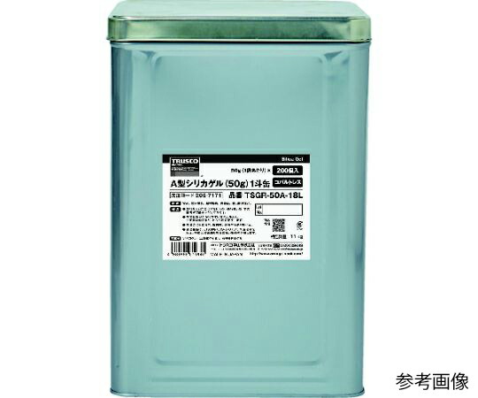 トラスコ中山 A型シリカゲル 吸湿・使い捨て型 コバルトレス300g 30個入 1斗缶 TSGR-300A-18L 1缶(30個入)