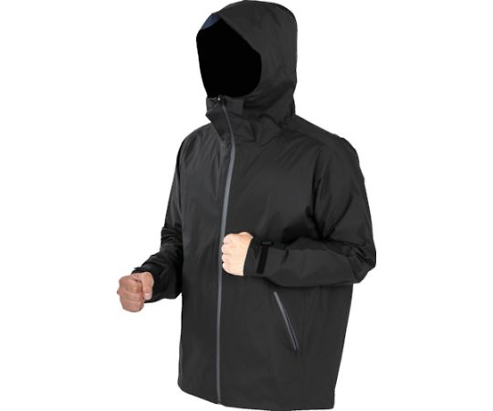 トラスコ中山 高耐候・軽量ストレッチレインウェア ブラック L TRESWL-BK 1着