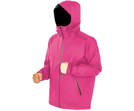 トラスコ中山 高耐候・軽量ストレッチレインウェア ピンク L TRESWL-PK 1着