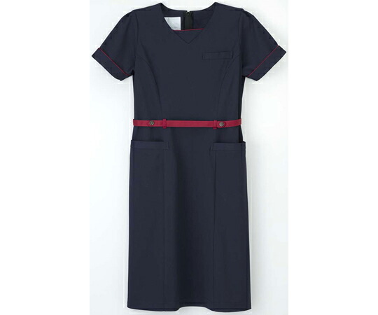 店内全品ポイント5倍★要エントリー★ナガイレーベン ワンピース LH-6317(S) ネイビ&minus;＋バーガンディ｜Shop de clinic店