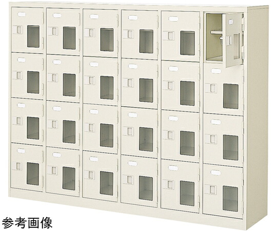 店内全品ポイント5倍★要エントリー★三島精器 扉付 シューズボックス 鍵付 6列4段(24人用) BST6-4HMXKN 1台|Shop de clinic店