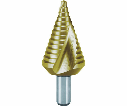 RUKO 2枚刃ステップドリル（ストレートシャンクタイプ） 12mm 短尺 チタン シャンク径10mm 101-063T 1本